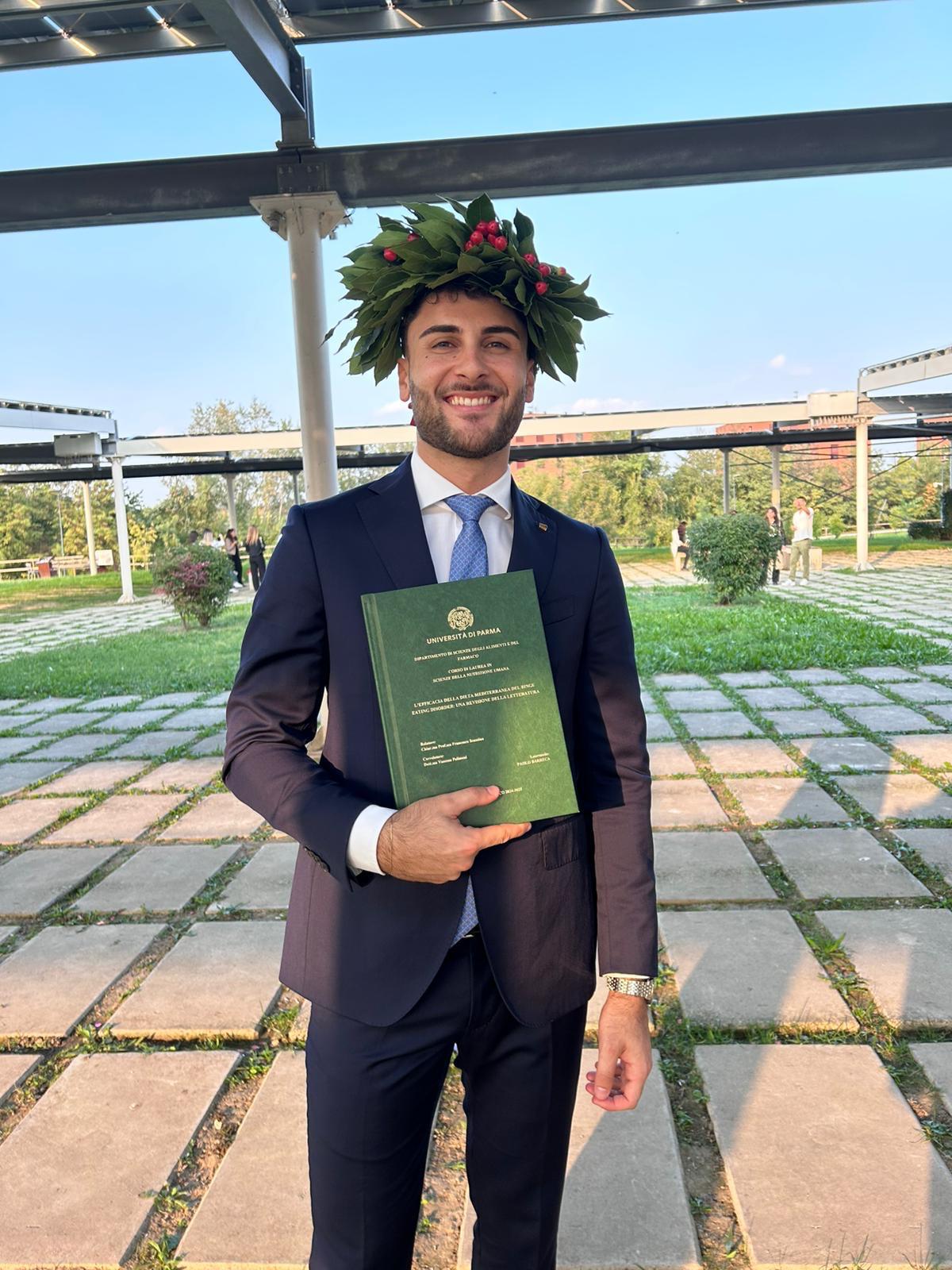 Paolo Barreca nel giorno della laurea
